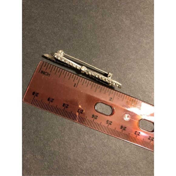 Vintage Rhinestone Bow Pin  - Picture 4 of 4